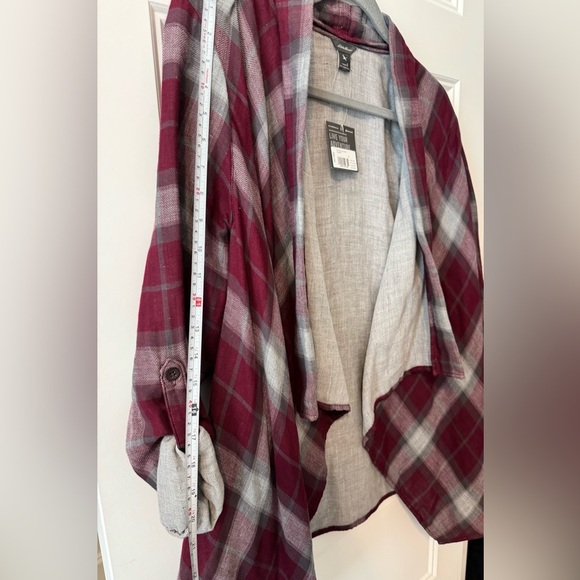 NWT Eddie Bauer Flannel Wrap Cardigan Size Small - Picture 4 of 8